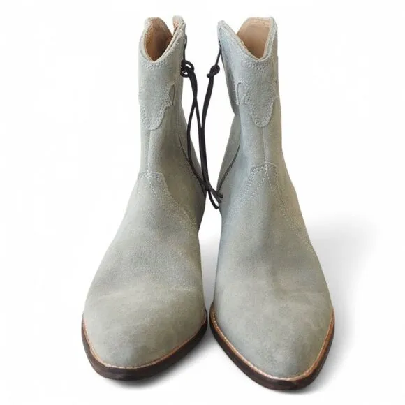 Free People New Frontier Suede Western Style Boots &quot;Dusty Blue&quot; Women's 9/40