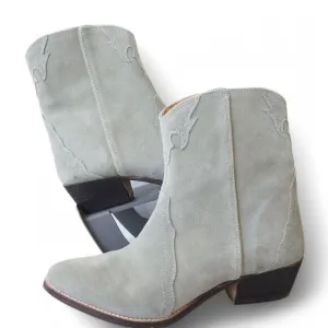 Free People New Frontier Suede Western Style Boots &quot;Dusty Blue&quot; Women's 9/40