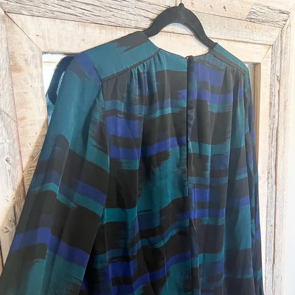 FRNCH Long Sleeve Green Shift Dress Size Small