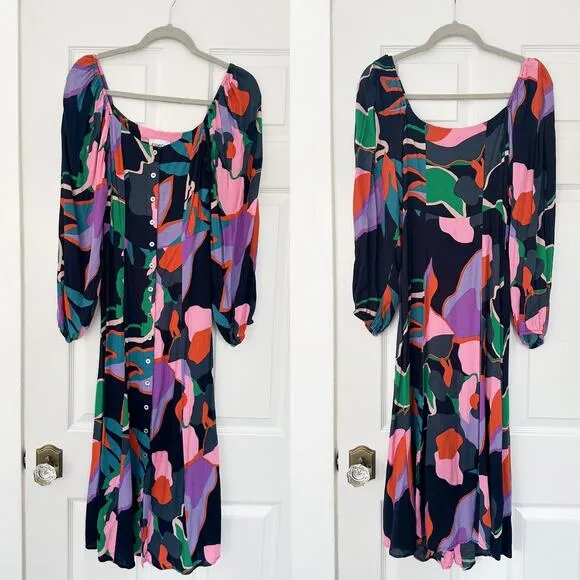 FRNCH Paris Jenine Floral Long Sleeve Dress Size Small