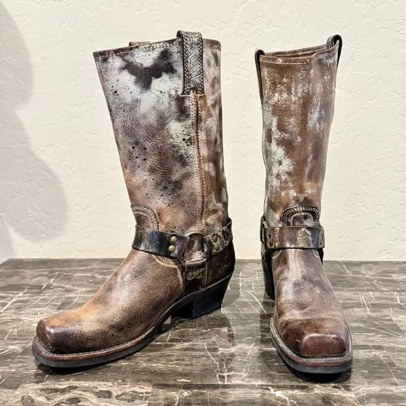Frye 12R Leather Harness Boots