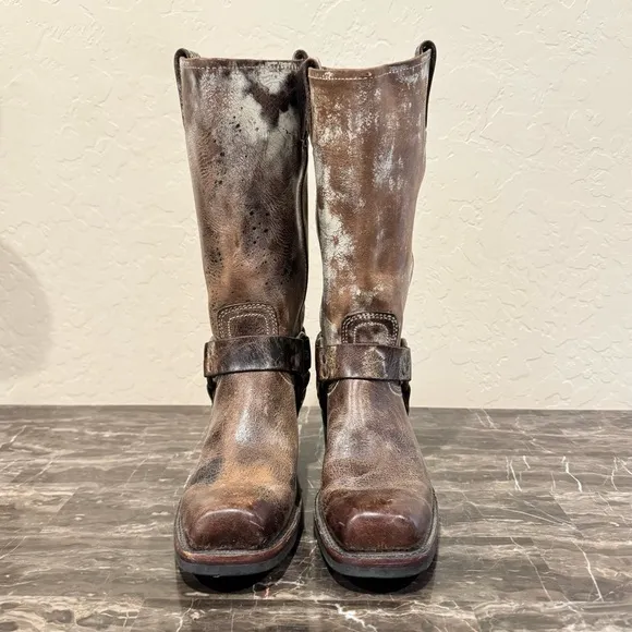 Frye 12R Leather Harness Boots