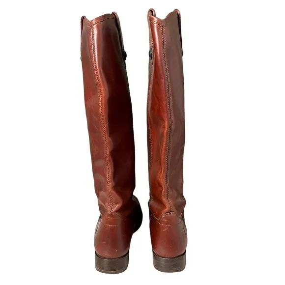 Frye | Brown Melissa Button Leather Riding Boots Size 7