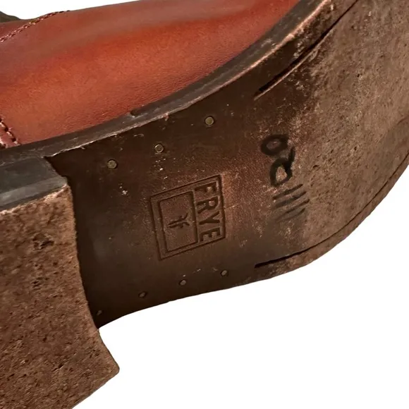 Frye | Brown Melissa Button Leather Riding Boots Size 7