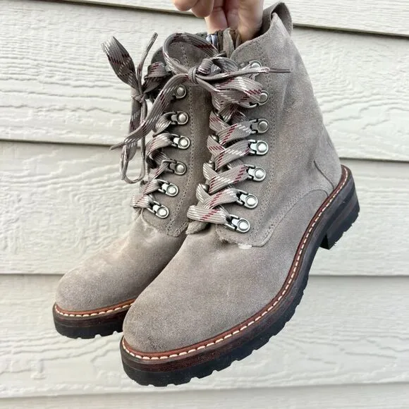 Frye Ella Hiker Boot Womens US 5.5 M Wool Lace Up Combat Rugged Winter