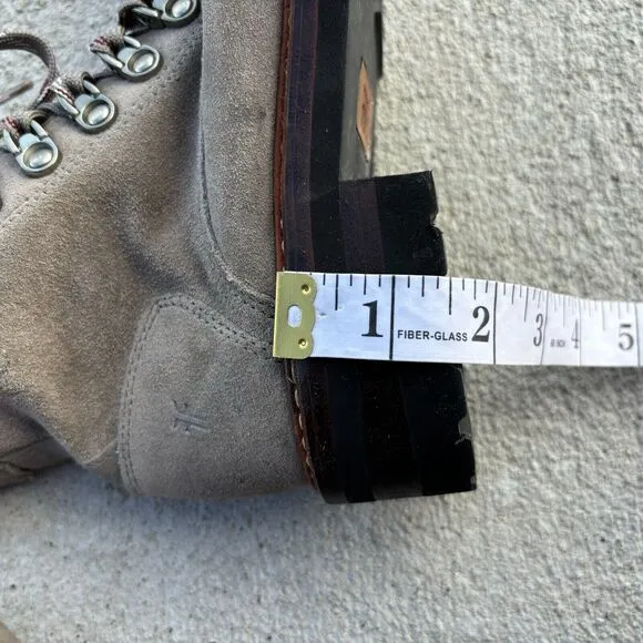 Frye Ella Hiker Boot Womens US 5.5 M Wool Lace Up Combat Rugged Winter