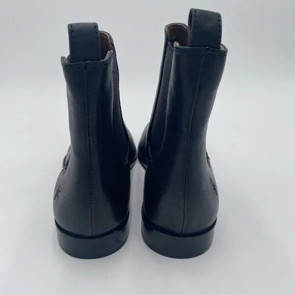 Frye Leather Pull On Ankle Boots Black Melissa Chelsea Sz 7.5 8. READ