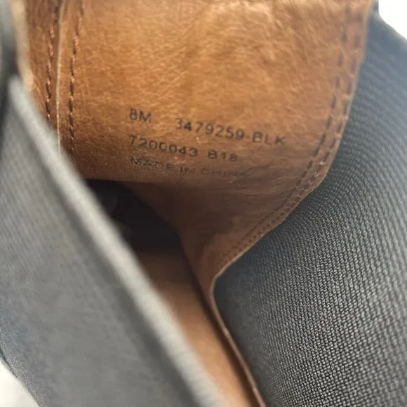 Frye Leather Pull On Ankle Boots Black Melissa Chelsea Sz 7.5 8. READ