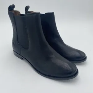 Frye Leather Pull On Ankle Boots Black Melissa Chelsea Sz 7.5 8. READ