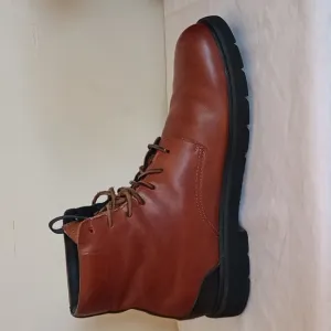 FRYE MEN'S RICH BROWN LEATHER BOOTS,  TERRA MODEl.   LEATHER LACES, SIZE 12 ,EUC