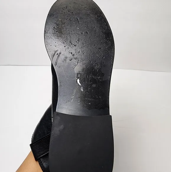 Frye Over The Ankle Leather Booties In Black Womens Size  5.5