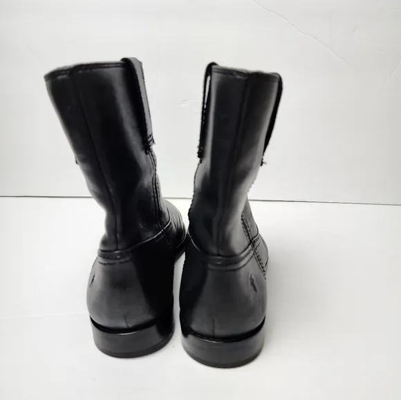 Frye Over The Ankle Leather Booties In Black Womens Size  5.5