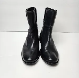 Frye Over The Ankle Leather Booties In Black Womens Size  5.5