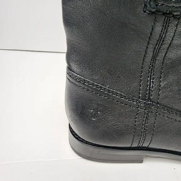 Frye Over The Ankle Leather Booties In Black Womens Size  5.5
