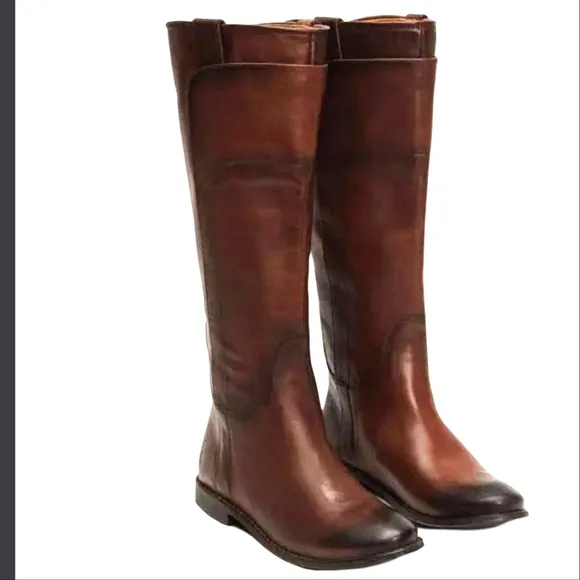 Frye Paige Leather Knee High Riding Tall Boots In Cognac sz 6 Brand New!!