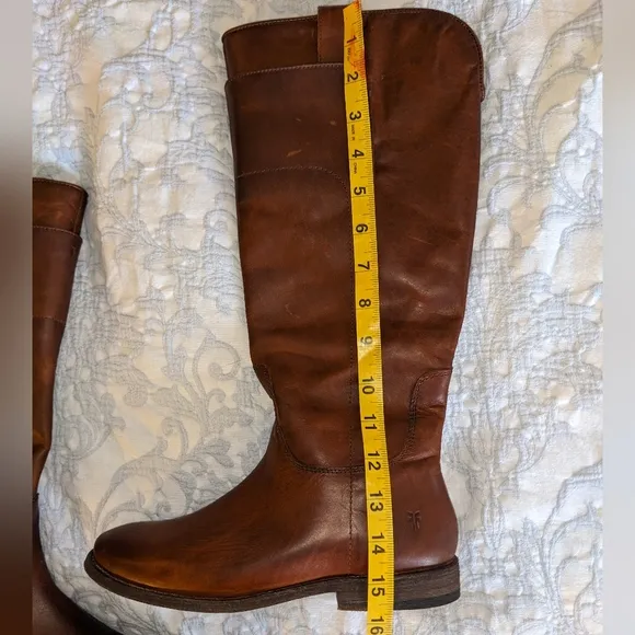 Frye Paige Leather Knee High Riding Tall Boots In Cognac sz 6 Brand New!!