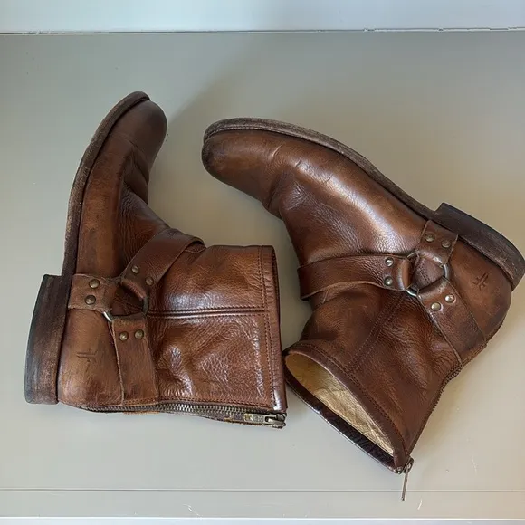 Frye Phillip Harness Boots Size 10D