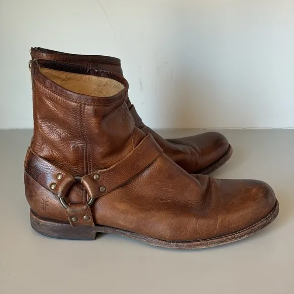 Frye Phillip Harness Boots Size 10D