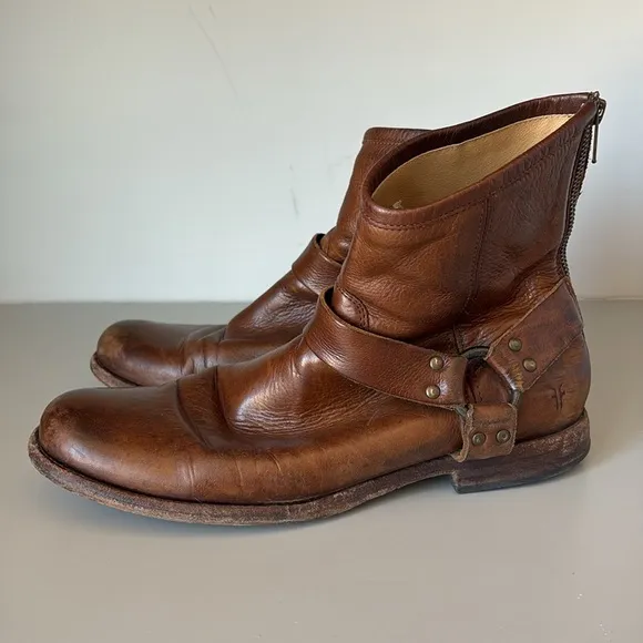 Frye Phillip Harness Boots Size 10D