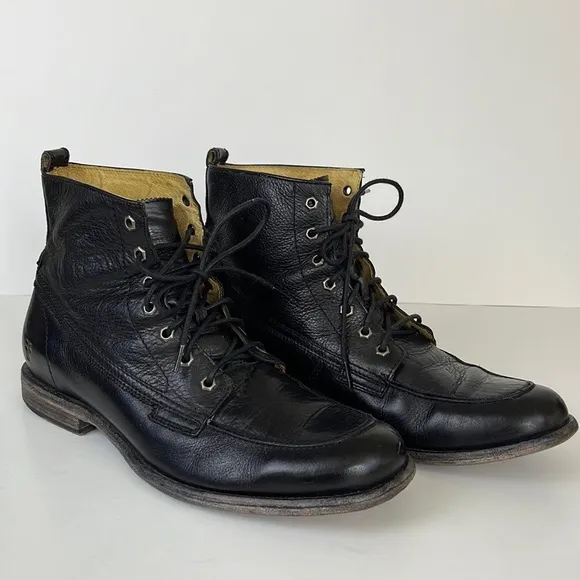 Frye Phillip Lace Up Work Boots Size 11 Black