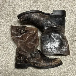 Frye Veronica Distressed Finish moto boots size 9.5