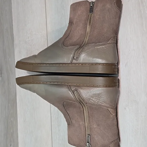 Frye Women Leather Ankle Fur Boots Shoes Sz 8M