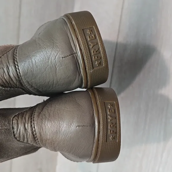Frye Women Leather Ankle Fur Boots Shoes Sz 8M