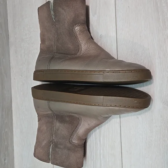 Frye Women Leather Ankle Fur Boots Shoes Sz 8M