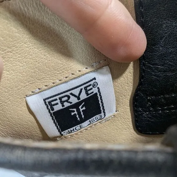 Frye Women's Harness 12R Metallic leather moto riding tall combat Boots women 7