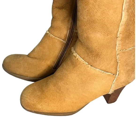 Frye Y2K Sherpa Lined Heeled Leather Boots