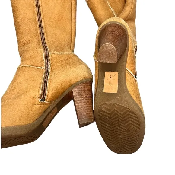 Frye Y2K Sherpa Lined Heeled Leather Boots