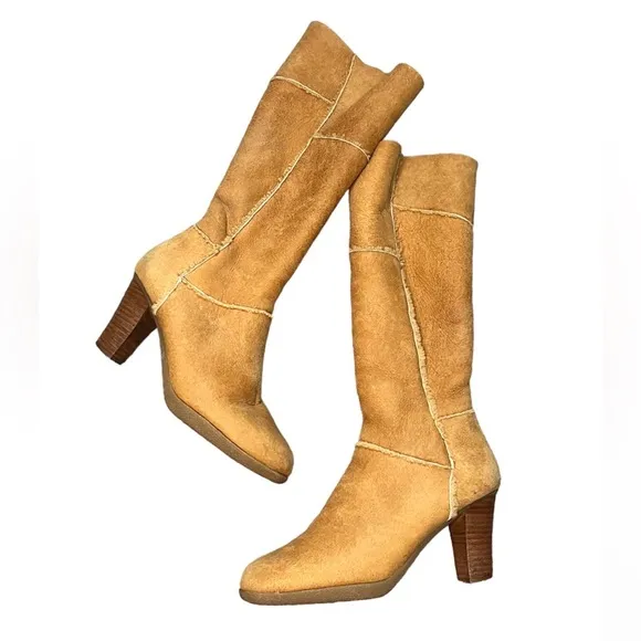 Frye Y2K Sherpa Lined Heeled Leather Boots