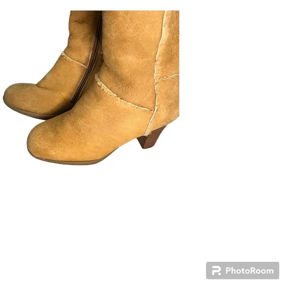 Frye Y2K Sherpa Lined Heeled Leather Boots