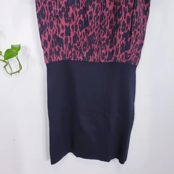 GANNI Dress Leopard Slip Mini Animal‎ Stretch Black Red Wine Casual Y2K Boho NWT
