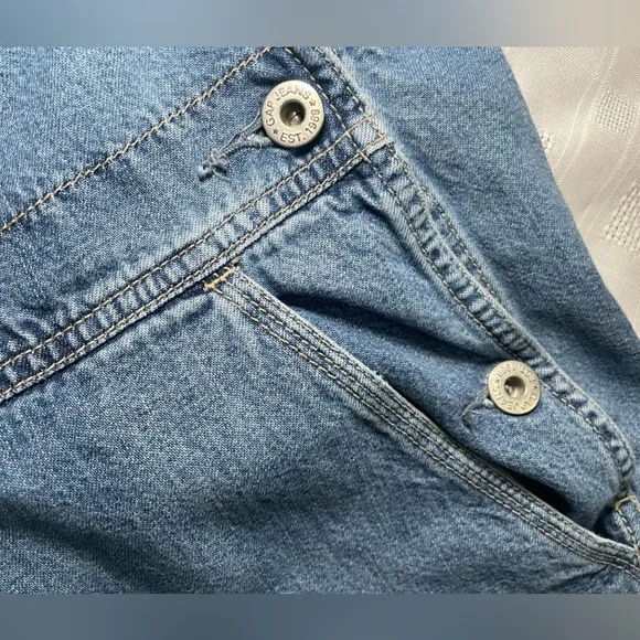 GAP Y2K Denim Overalls – Spring 2000 Vintage, Size Large
