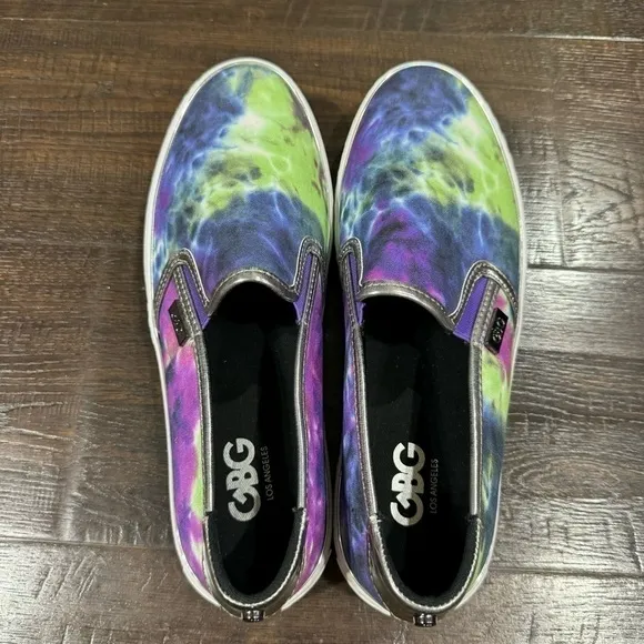 GBG Los Angeles Gollys Tie Dye Slip On Shoe Size 9 Women