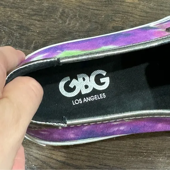 GBG Los Angeles Gollys Tie Dye Slip On Shoe Size 9 Women