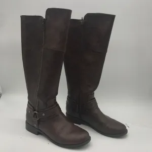GBG Los Angeles Womens Harlea Riding Boots Brown Knee High Side Zipper 9.5 M