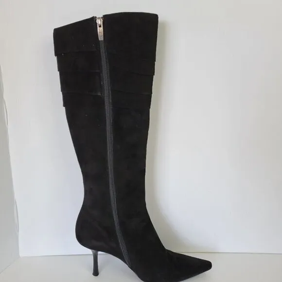 GCI Collezione Grant Tall Shaft Black Stiletto Boots Womens Size 6