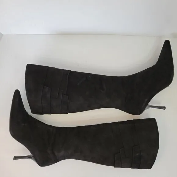 GCI Collezione Grant Tall Shaft Black Stiletto Boots Womens Size 6