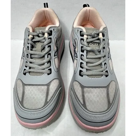 Gdefy Gravity Defyer Shoes Sneakers Womans 7.5 Comfort Fit Pink Grey Veroshock