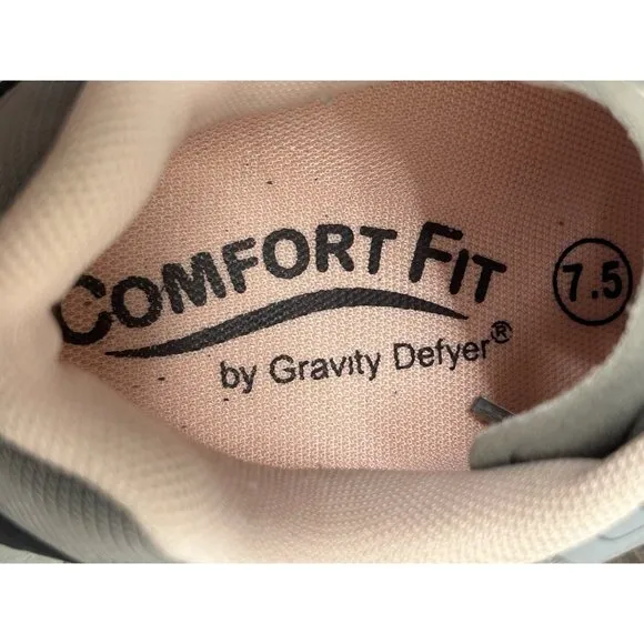 Gdefy Gravity Defyer Shoes Sneakers Womans 7.5 Comfort Fit Pink Grey Veroshock