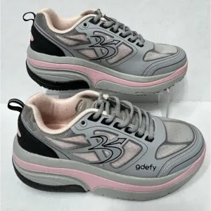 Gdefy Gravity Defyer Shoes Sneakers Womans 7.5 Comfort Fit Pink Grey Veroshock