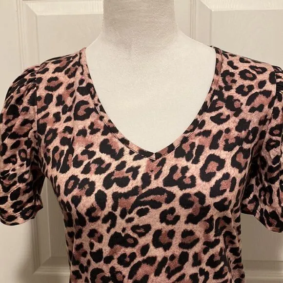 GENERATION Love V-neck Leopard Tiffany Dress