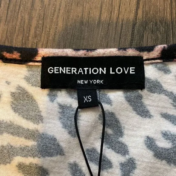 GENERATION Love V-neck Leopard Tiffany Dress