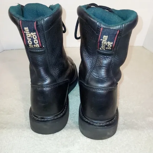 Georgia Boot Farm &amp; Ranch black work boots sz 9.5