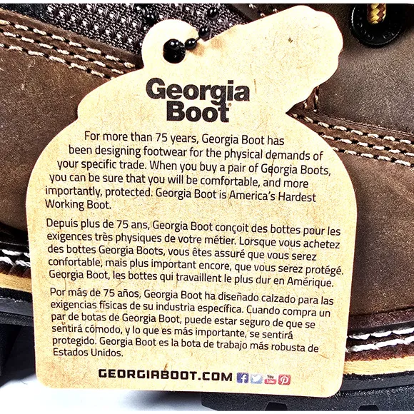 Georgia Boot LTX Men's Size 9W Brown Logger Waterproof 9&quot; Work Boots GB00616