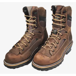 Georgia Boot LTX Men's Size 9W Brown Logger Waterproof 9&quot; Work Boots GB00616