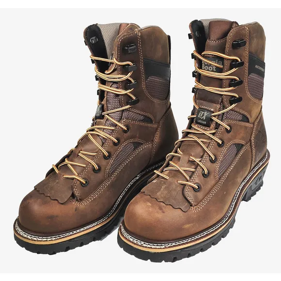 Georgia Boot LTX Men's Size 9W Brown Logger Waterproof 9&quot; Work Boots GB00616