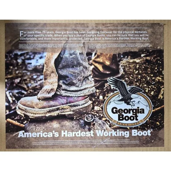 Georgia Boot LTX Men's Size 9W Brown Logger Waterproof 9&quot; Work Boots GB00616